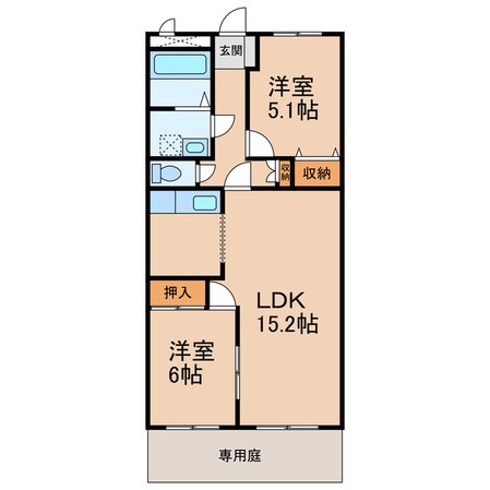 海南駅 徒歩13分 1階の物件間取画像